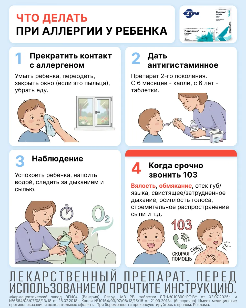 Алгоритм спокойствия. Виды детской аллергии: краткая шпаргалка для родителей с комментариями врача