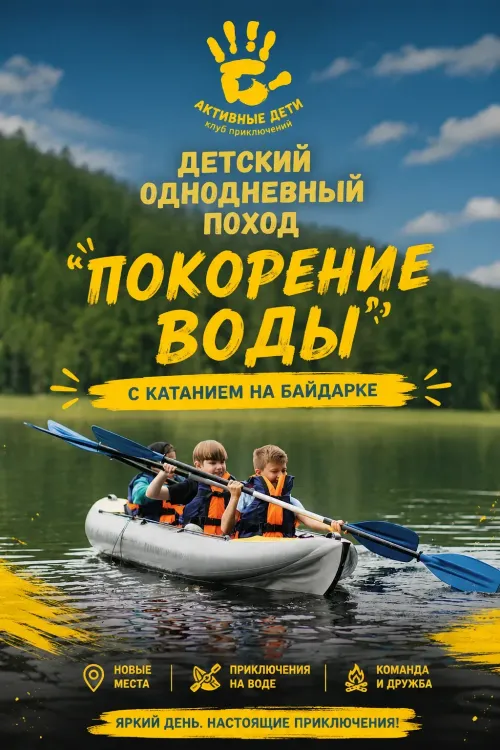 Детский однодневный поход "Покорение воды" с катанием на байдарке
