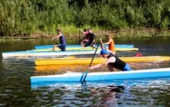 Логотип "Минская городская СДЮШОР профсоюзов по гребле на байдарках и каноэ"