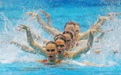 Логотип СДЮШОР профсоюзов по синхронному плаванию