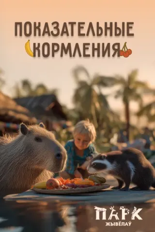 Показательные кормления в "Парке Животных"