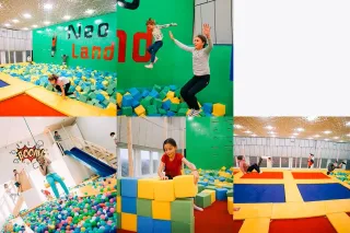 Семейный тариф в батутной арене Neoland (Гомель): час прыжков на троих за 39 BYN
